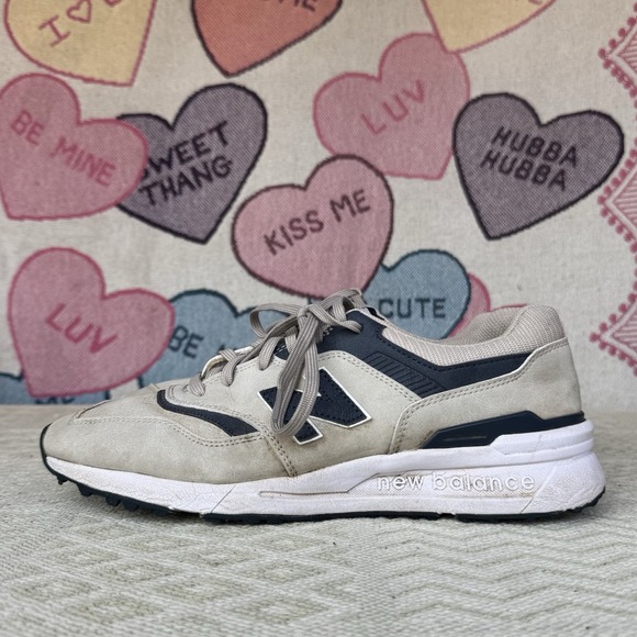 Size 10.5 - New Balance GOLF Shoe 997 Beige Blue NBG997SSD Athletic Sneaker Mens - Picture 1 of 10